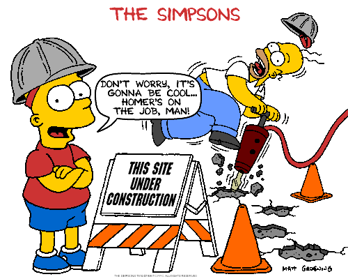 Under Construction with Homer and Bart